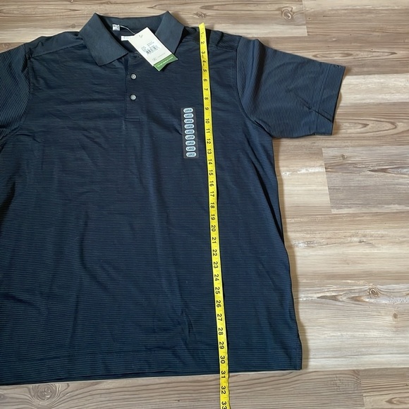 Cutter & Buck Men’s Golf Polo Black Thin Stripes Size L NWT - Picture 8 of 12